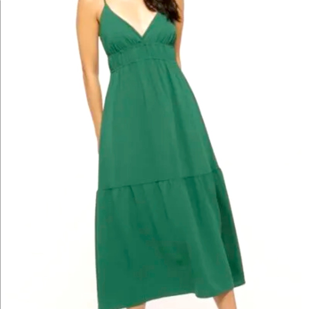 A New Day spaghetti strap green maxi dress